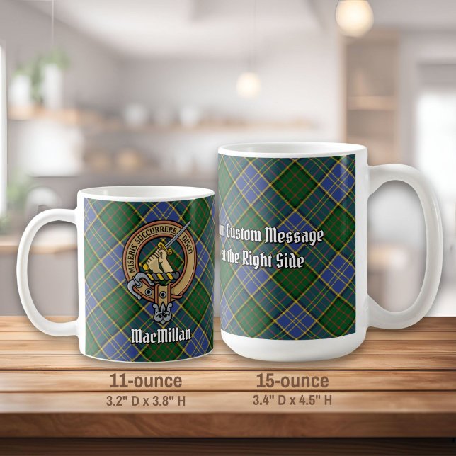 Taza De Café Clan MacMillan Escudo sobre la caza de tartán (Subido por el creador)