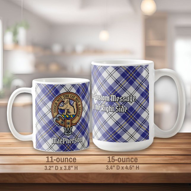 Taza De Café Clan MacPherson Escudo por Blue Dress Tartán (Subido por el creador)