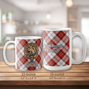 Taza De Café Clan MacPherson Escudo por Red Dress Tartán