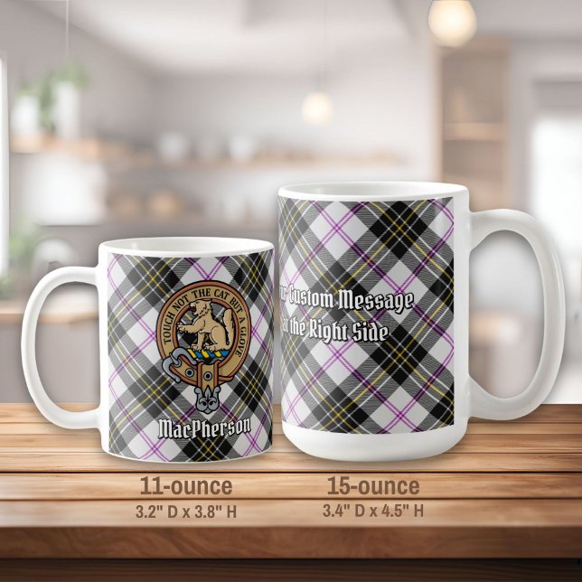 Taza De Café Clan MacPherson Escudo por Vestir Tartán (Subido por el creador)