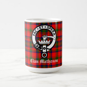 Taza De Café Clan Matheson Escudo Badge y Tartán