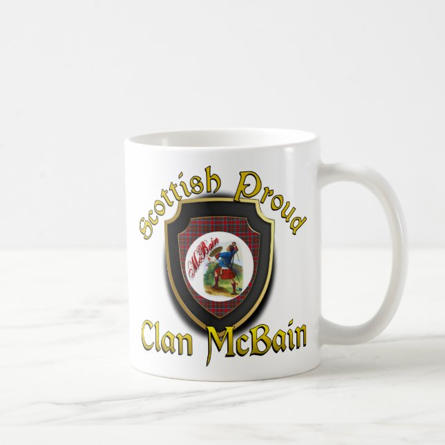 Taza De Café Clan McBain Escocesa Orgulloso Cups Mugs (Derecha)