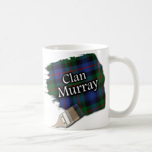 Taza De Café Clan Murray Tartan Paint Brusch Cup Mug