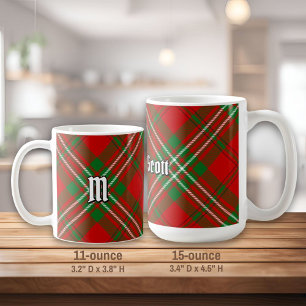 Taza De Café Clan Scott Red Tartan Coffee Mug