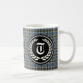 Taza De Café Clan Thompson Blue Dress Tartán Monograma