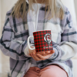 Taza De Café Clan Wallace Escudo Badge y Tartán