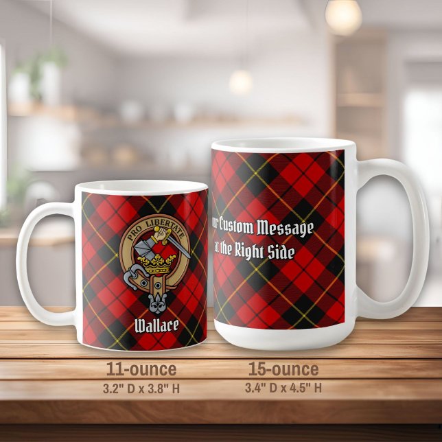 Taza De Café Clan Wallace Escudo por Tartán (Subido por el creador)