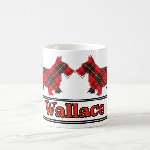 Taza De Café Clan Wallace Tartan Scottie Dogs