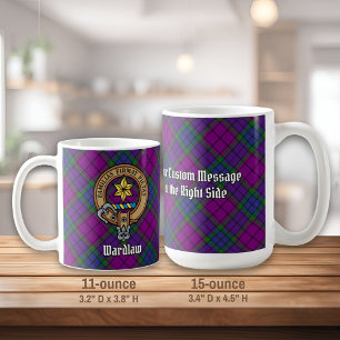 Taza De Café Clan Wardlaw Escudo sobre Tartán