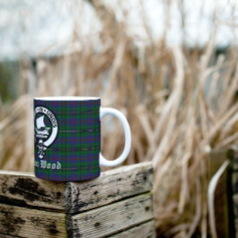 Taza De Café Clan Wood Escudo y Tartán