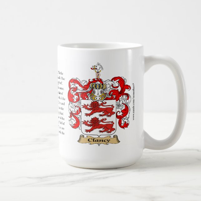 Taza De Café Clancy, el origen, el significado y el escudo (Derecha)