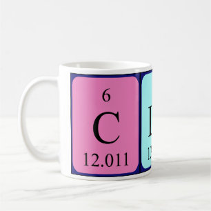 Taza De Café Clare nombre de tabla periódica mug