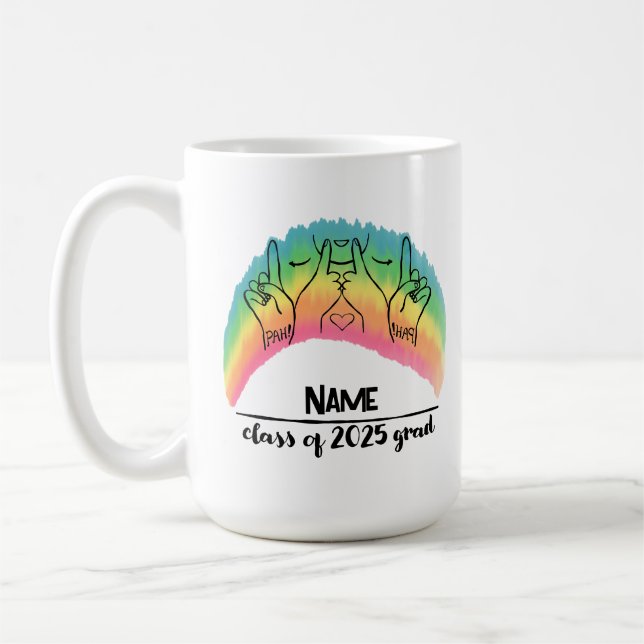 Taza De Café Clase 2025 Grad - PAH! (Izquierda)