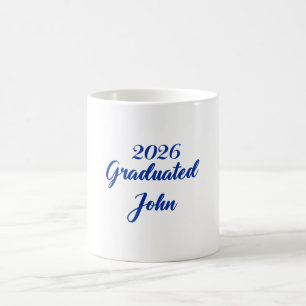 Taza De Café Clase Azul de graduación 2026 Graduado 2026 John