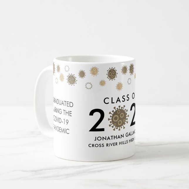 Taza De Café CLASE COVID DE 2021 Personalizada (Anverso izquierdo)