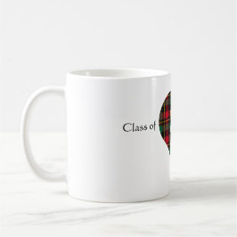 Taza De Café Clase de 2025 Personalizada Plaid Heart Mug