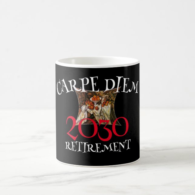 Taza De Café Clase de 2030 Jubilación Carpe Diem (Centro)