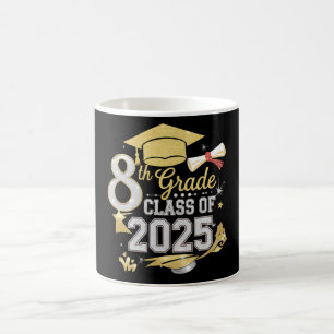 Taza De Café Clase de 8vo Grado Graduada 2025 Graduación