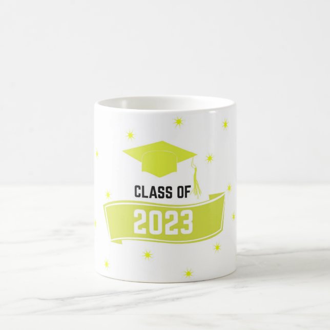 Taza De Café Clase de gorra de graduación 2023 con inicio Mug (Centro)