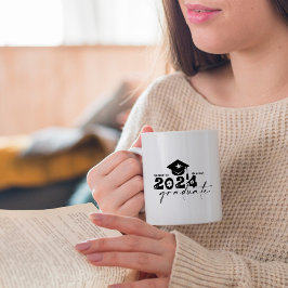 Taza De Café Clase de Graduados Personalizada 2024