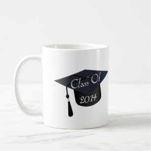 Taza De Café Clase del casquillo 2014 de la graduación