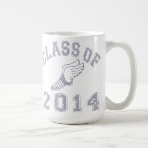 Taza De Café Clase del gris 2014 del atletismo 2