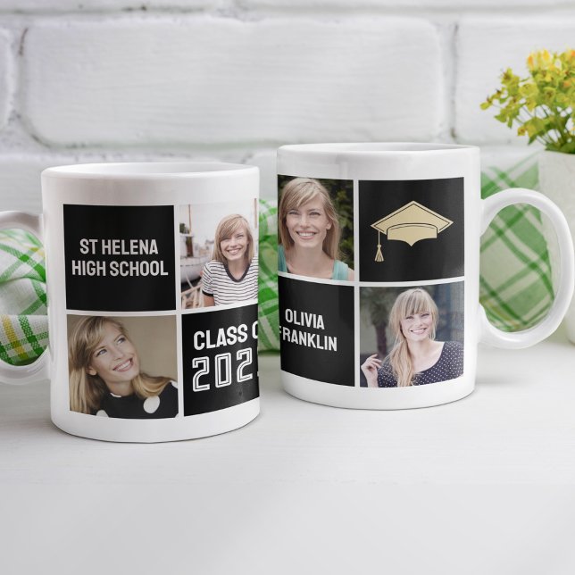 Taza De Café Clase Grad del Collage de fotos 2023 (Subido por el creador)