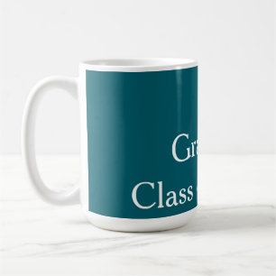 Taza De Café Clase graduada de 20XX turquesa felicitaciones nom