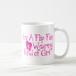 Taza De Café Clase que lleva del flip-flop de chica