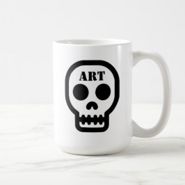 Taza de café clásica Art Skull