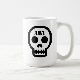 Taza de café clásica Art Skull