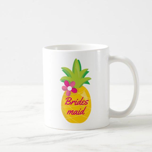 Taza De Café Clásica Bridesmaid Pineapple (Derecha)