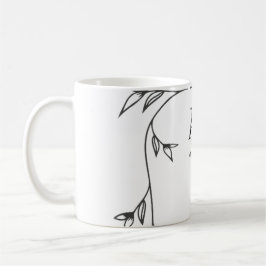 Taza de café clásica con monograma de boda