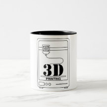 Taza de café clásica de la impresora 3D