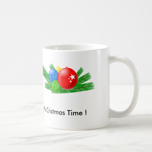 Taza De Café Clásica de navidad blanca (Derecha)