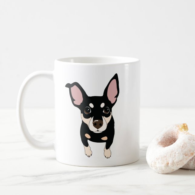 Taza de café clásica del amante mínimo del Pin (Con donut)