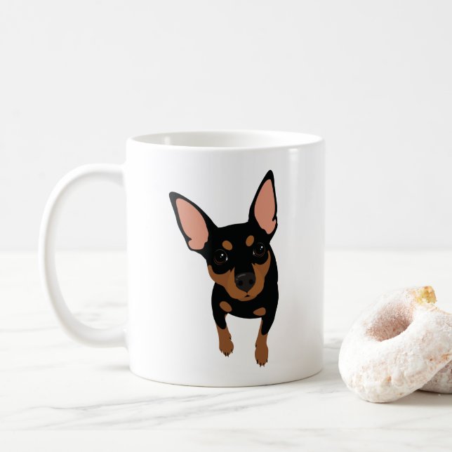 Taza de café clásica del amante mínimo del Pin (Con donut)