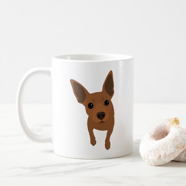 Taza de café clásica del amante mínimo del Pin (Con donut)