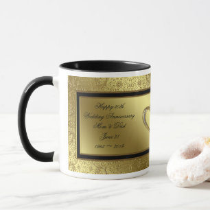 Taza de café clásica del aniversario de boda de