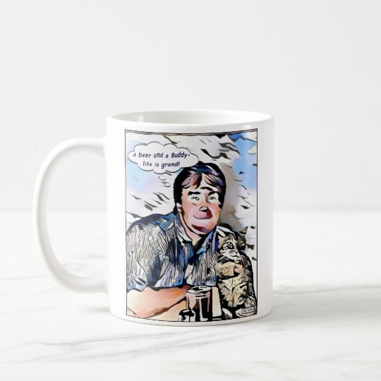 Taza de café clásica del dibujo animado -11oz de