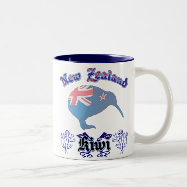 Taza de café clásica del kiwi de Nueva Zelanda (Derecha)