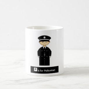 Taza de café clásica del policía