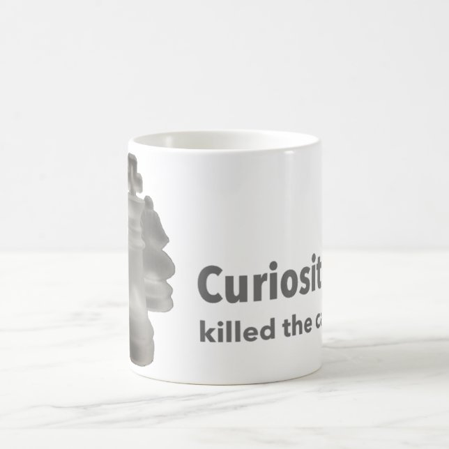 Taza De Café Clásica expresión "curiosidad mata al gato" (Centro)