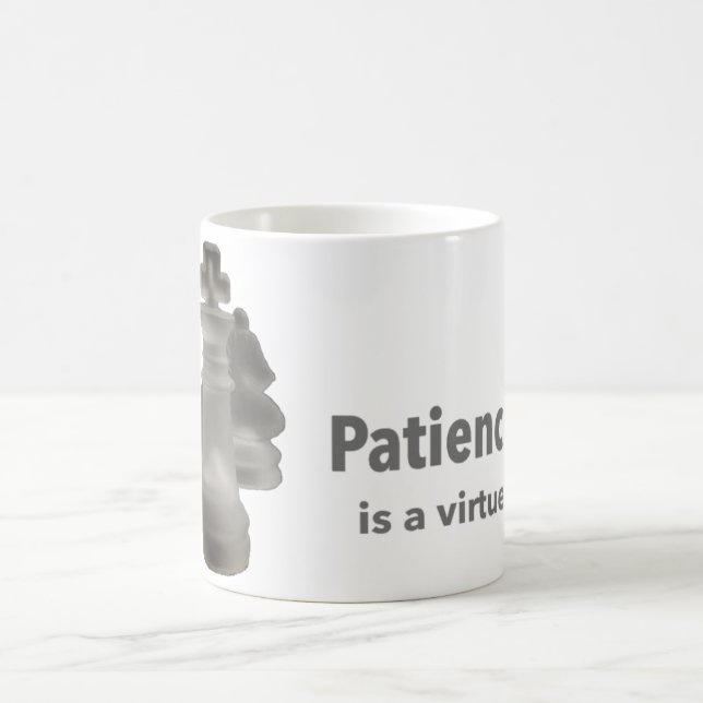Taza De Café Clásica expresión "La paciencia es una virtud" (Centro)