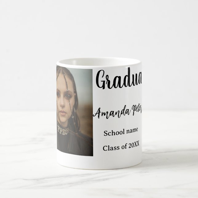 Taza De Café Clásica graduación agregar nombre de foto clase de (Centro)