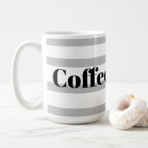 Taza de café clásica - Gris aros azules