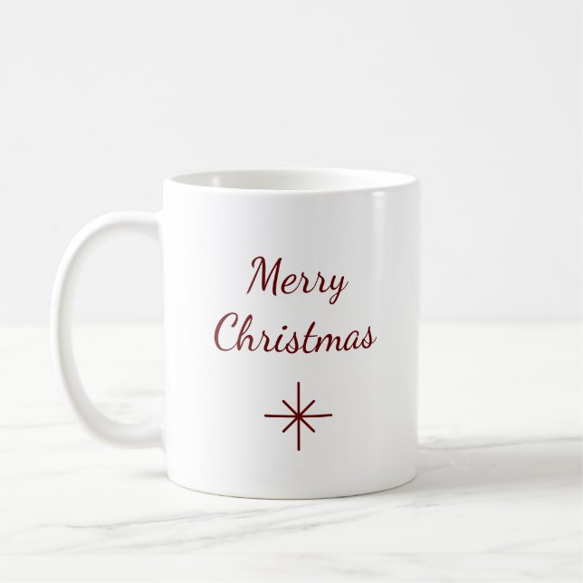 Taza De Café Clásica Navidad sencilla (Izquierda)