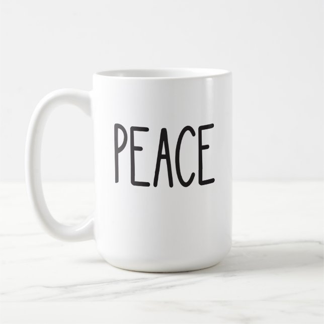 Taza De Café Clásico café Mug: PAZ (Izquierda)