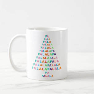 Taza De Café Clásico Colorido de la Temporada FA LA LA LA