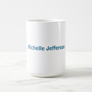 Taza De Café Clásico Creativo Moderno Blanco Azul Oceánico